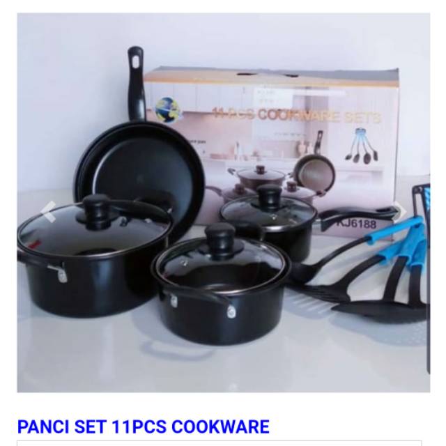 Tri J Mini Panci Set Marble Lengkap 13 Pcs Cookware High Quality