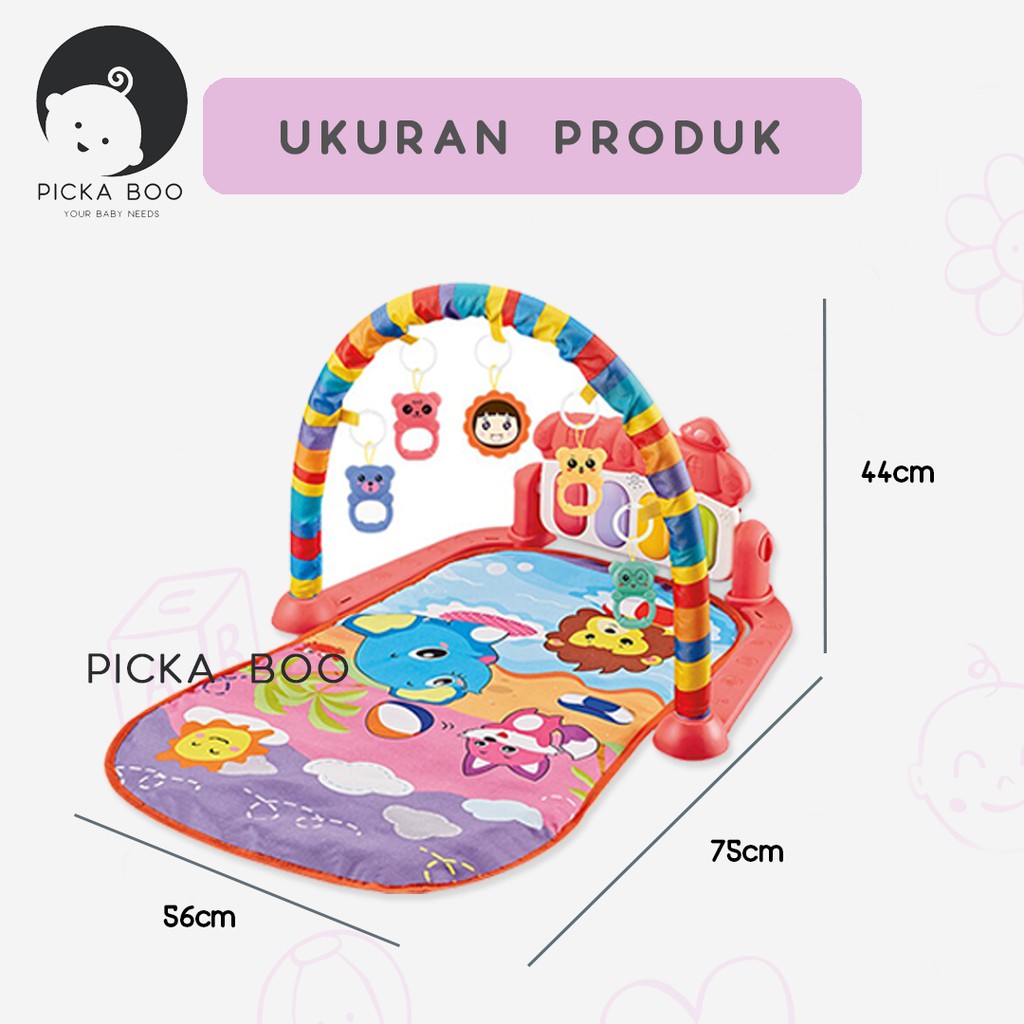 PICKA BOO Playgym Mainan Bayi Playmate Piano Matras  Playmate