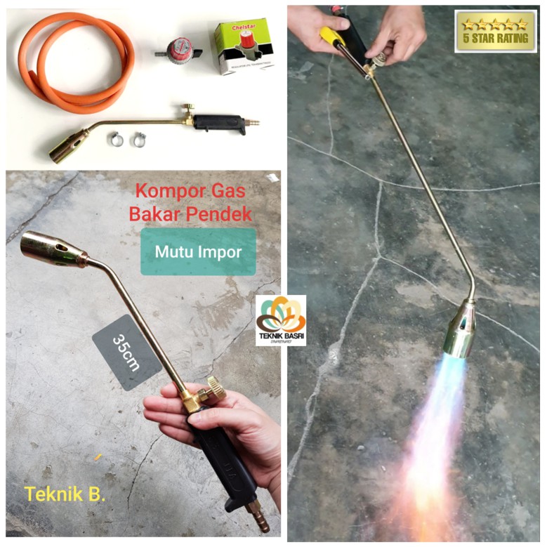 Heating Torch blower gas LGP bakar bulu cat - panjang atau pendek  Mutu PREMIUM (PAKET LENGKAP)