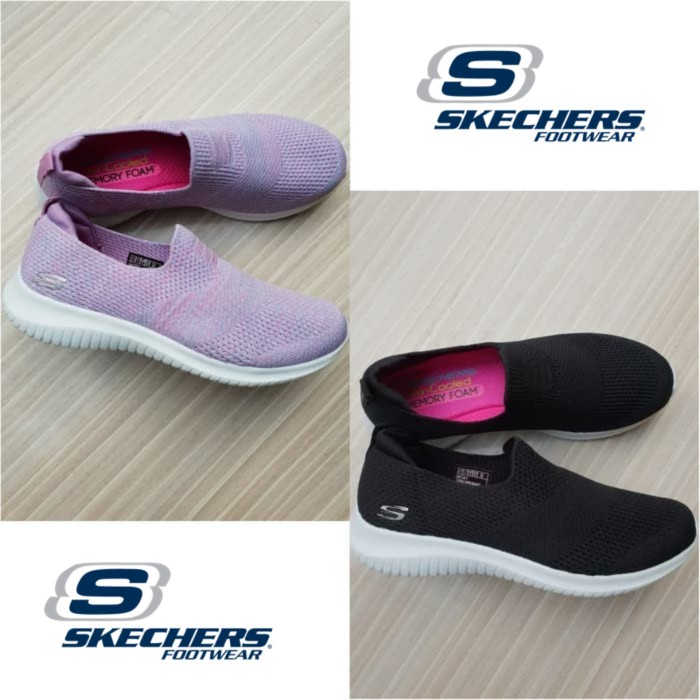 SEPATU WANITA SKECHERS ELITE FLEX WASIK SLIP ON / SKECHER WOMEN - HITAM, 37