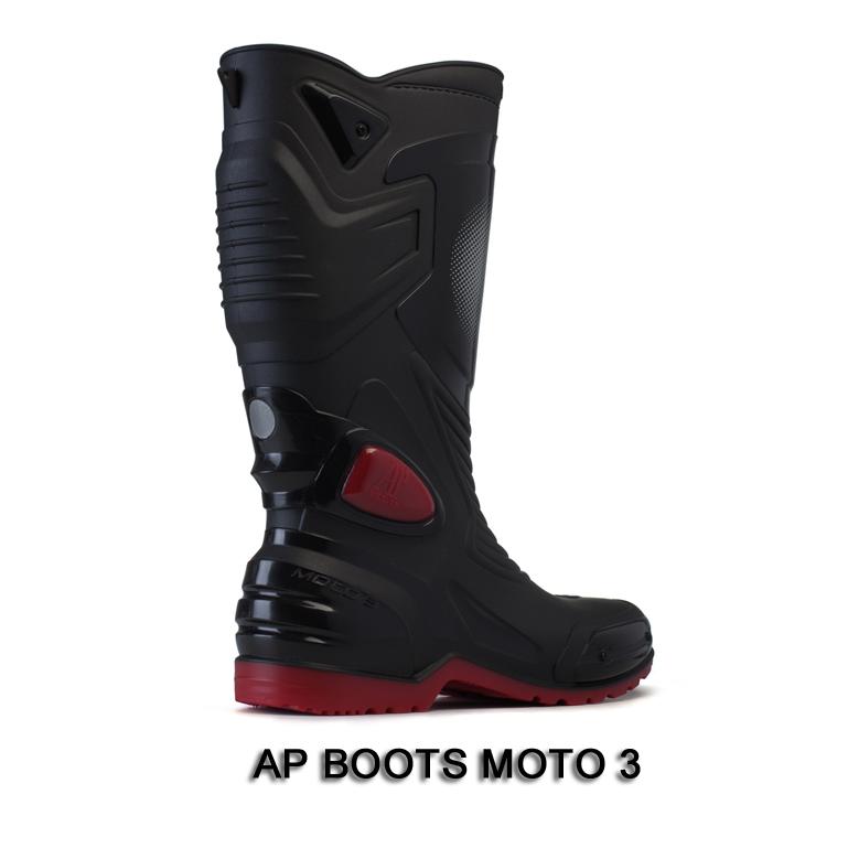 Safety Boots Sepatu Karet Bikers PVC Anti Tembus Air Banjir Hujan AP BOOTS MOTO 3 MOTO3-2