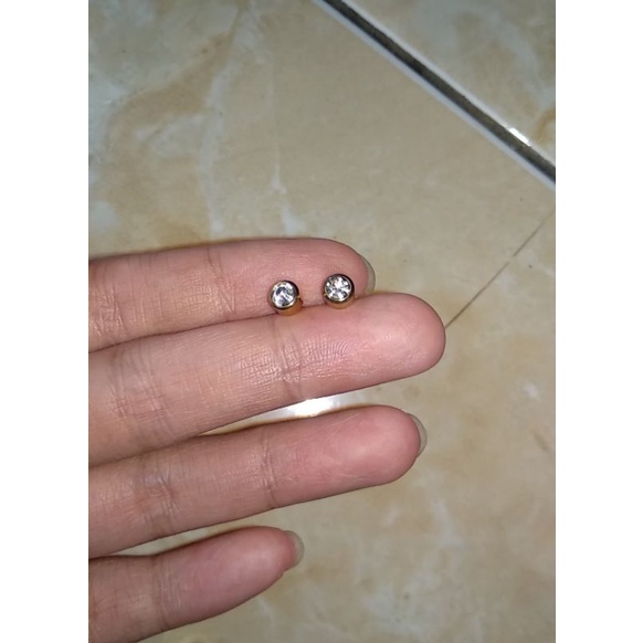 Anting hoop,stud, giwang, sumpel titanium