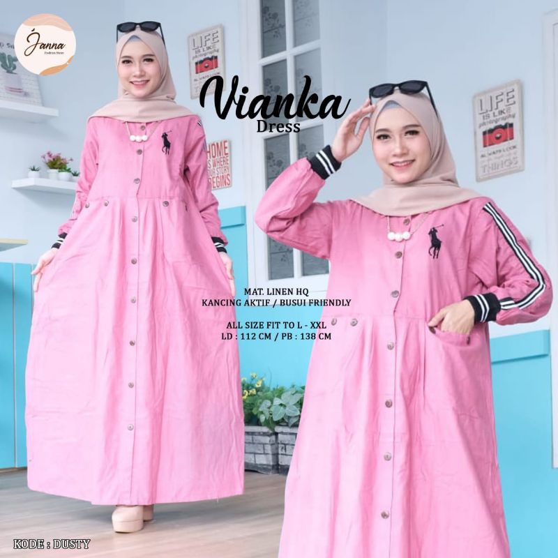 Model Gamis Wanita Dewasa Terbaru Terlaris 2021 Jumbo XXL Vinka Gamis
