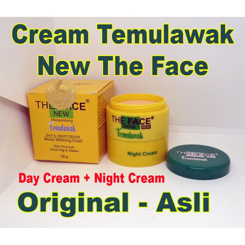 THE FACE CREAM TEMULAWAK - Siang/Malam - 2 in 1 Original BPOM