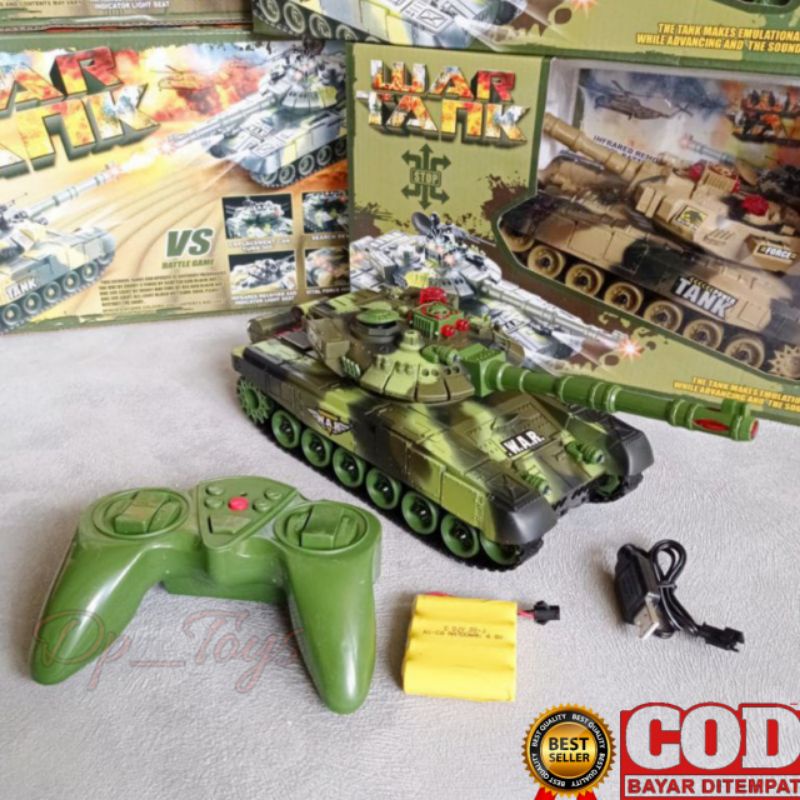 Mainan RC Mobil Tank Remote Control WAR TANK 1:16 Scale / Mainan Mobil Tank Besar