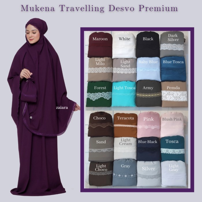 TERLARIS ZAIARA MUKENA TRAVELLING PARASUT PREMIUM TERBARU