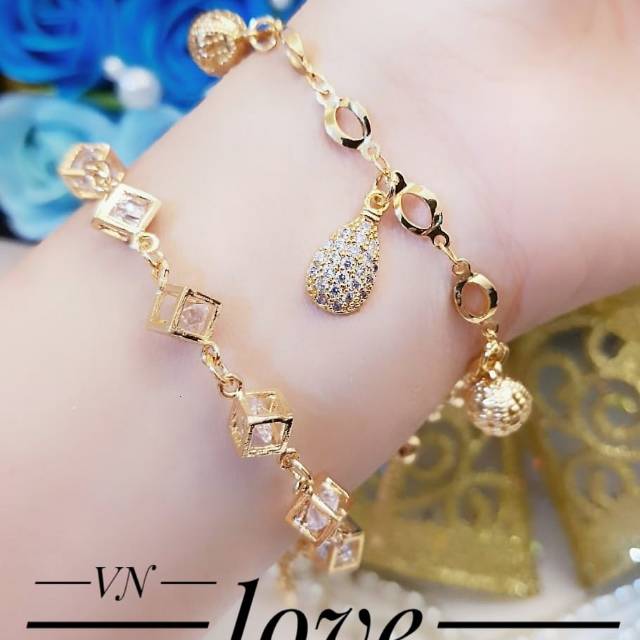 Xuping gelang lapis emas 24k 0456k