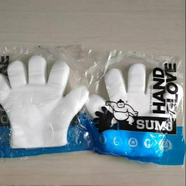 Sumo hand glove handgoves disposable plastik untuk baking masak dewasa anak