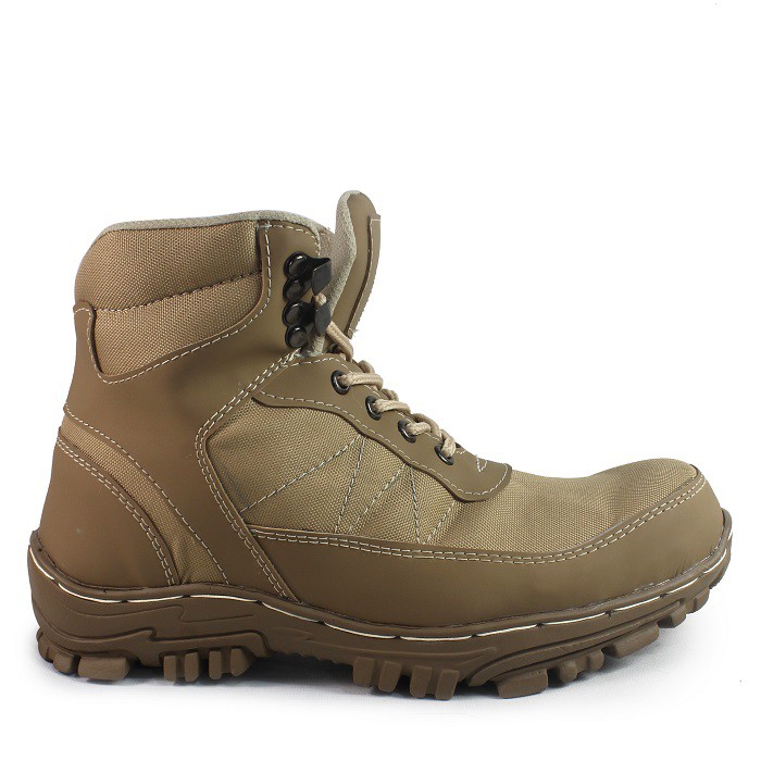 MS SHOP - Sepatu Terbaru Pria Walkers Hyuga Cream Tinggi Boots Sefty Hiking Gunung Tracking Laki