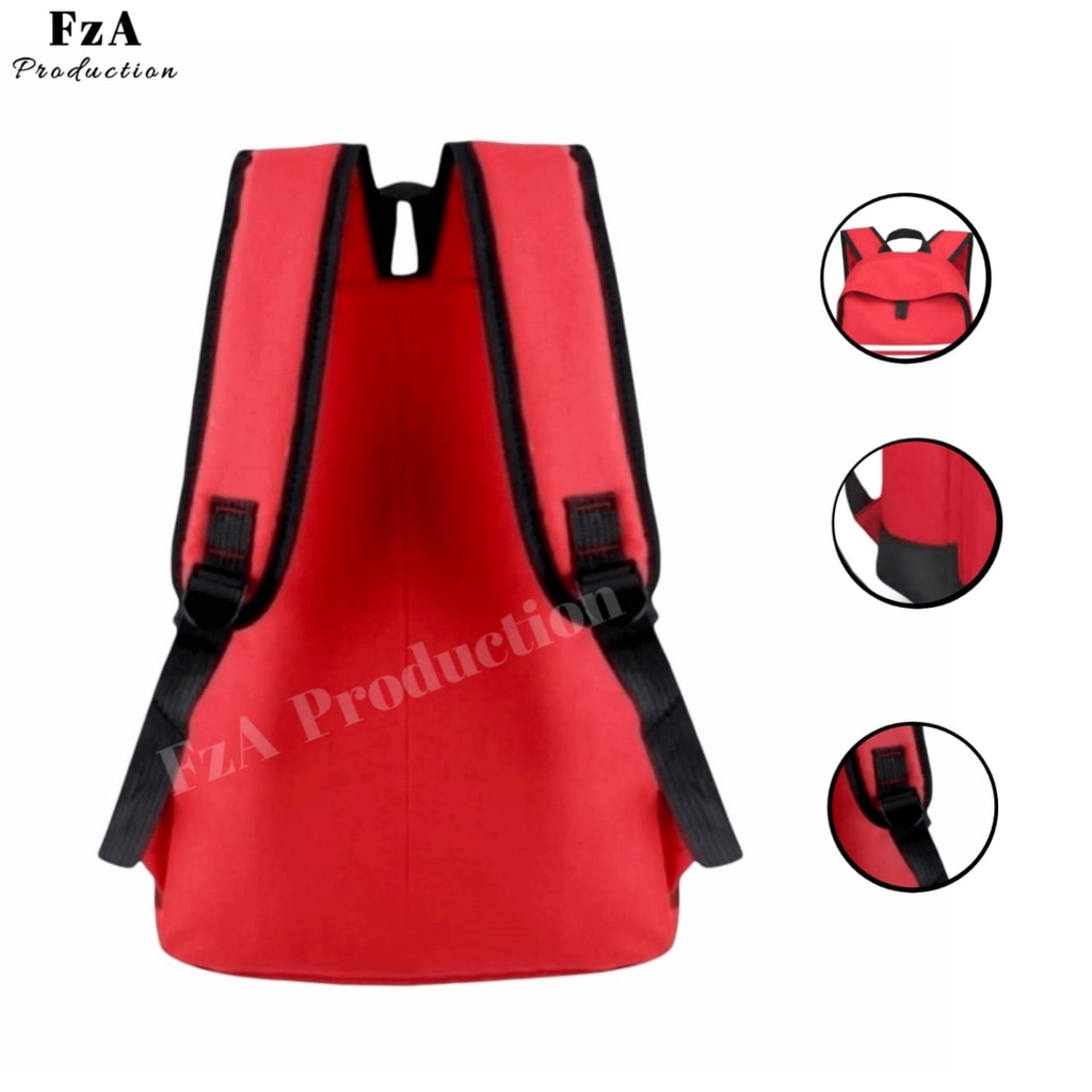 Tas Ransel  Punggung Distro Casual Pria Wanita / Tas Ransel Laptop Original FzA FREE Tas Waistbag Trendy