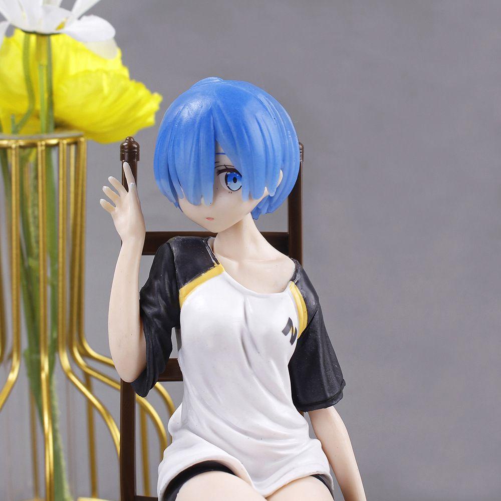 Lanfy Re ZERO Starting Life in Another World Collection Mainan Untuk Hadiah Rem Anime Figure 6.5cm Relax Rem Action Figure