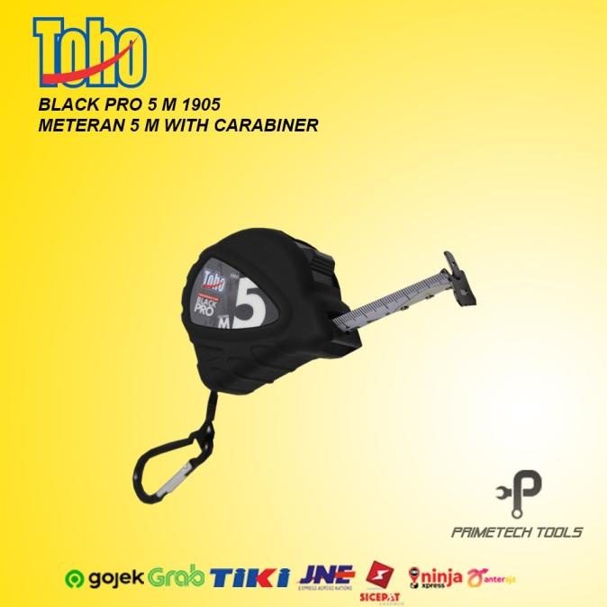 TOHO METERAN 5 M BLACK PRO WITH CARABINER