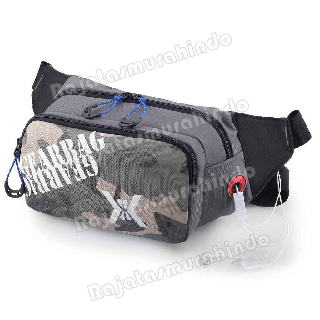 RTM - Gear Bag X Camouflage Waistbag WITH EARPHONE HOLE