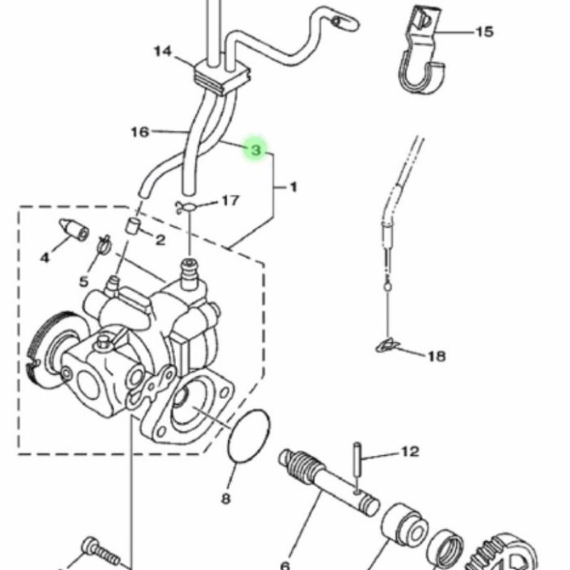 SELANG POMPA OLI SAMPING KECIL RX KING ORI YGP RXKING RX-KING HOSE OILPUMP OIL PUMP