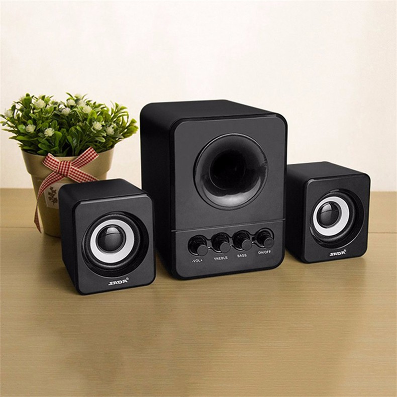 SADA D-203 Speaker Stereo 2.1 with Subwoofer &amp; USB Power - Black
