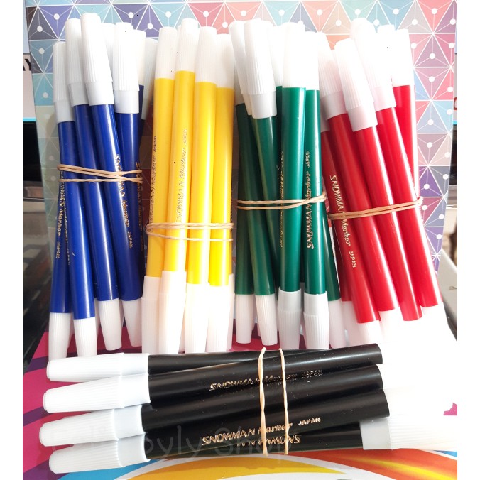 SPIDOL SNOWMAN KECIL WARNA  WARNI PENCIL  PENSIL TYPE MARKER 