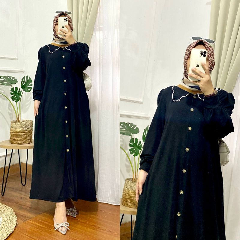 midi dress kaos import ld 110 fit to jumbo melar bnyaakkk pb 130 busui friendly