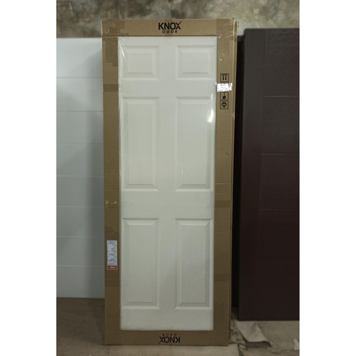 PINTU KAYU HDF ROMA SERIES KUSEN ALUMUNIUM FULLSET WITH HANDLE