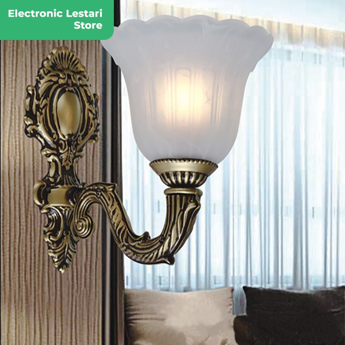 Lampu Dinding Hias Ruang Kamar Tamu Antik Emas