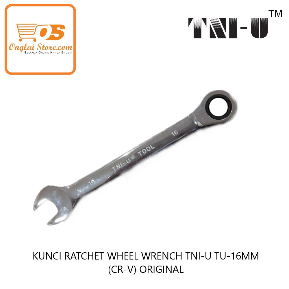 KUNCI RATCHET WHEEL WRENCH TNI-U TU-16MM (CR-V) ORIGINAL 棘轮扳手  (HARGA SPESIAL)