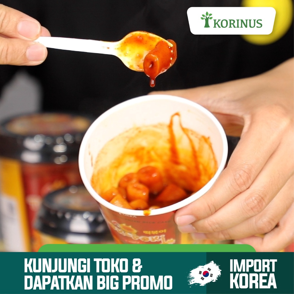 

K- Bunsik TOKPOKI CUP 140g /Tteokbokki / Toppoki / Tok-Poki Pedas instan Halal MUI