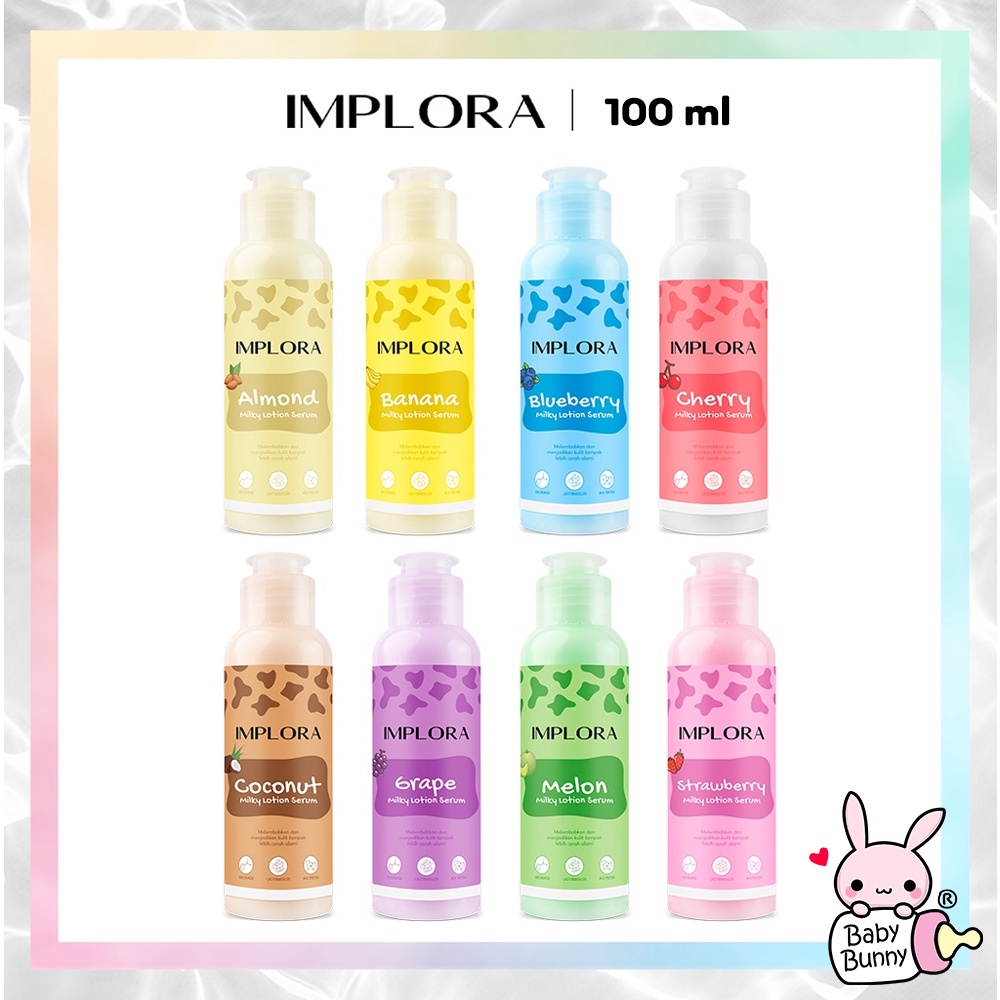 ❤ BELIA ❤ IMPLORA Milky Lotion Serum 60ml | 100ml | Body Lotion Body Serum Pencerah Pelembab Tubuh BPOM