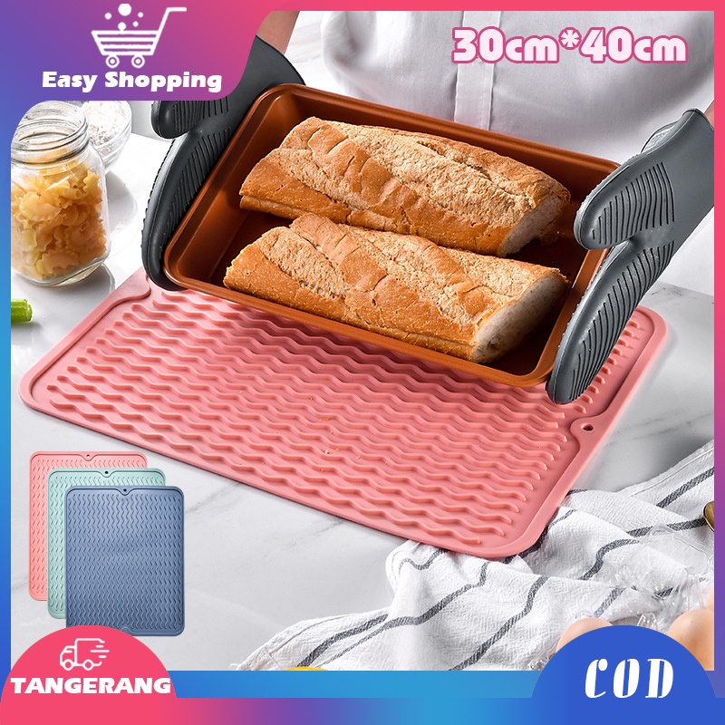 Alas Pengering Dapur Rubber Anti Slip Alas Pengering Piring Food Grade Dish Drying Mat - 40x31cm