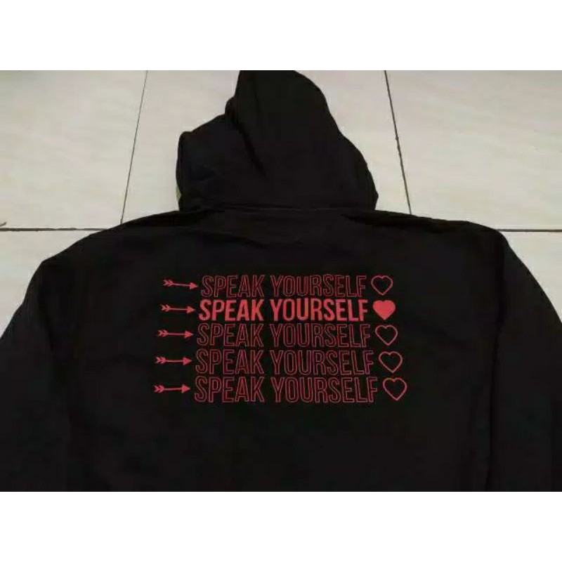 Jaket Hoodie Kpop BTS speak love yourself