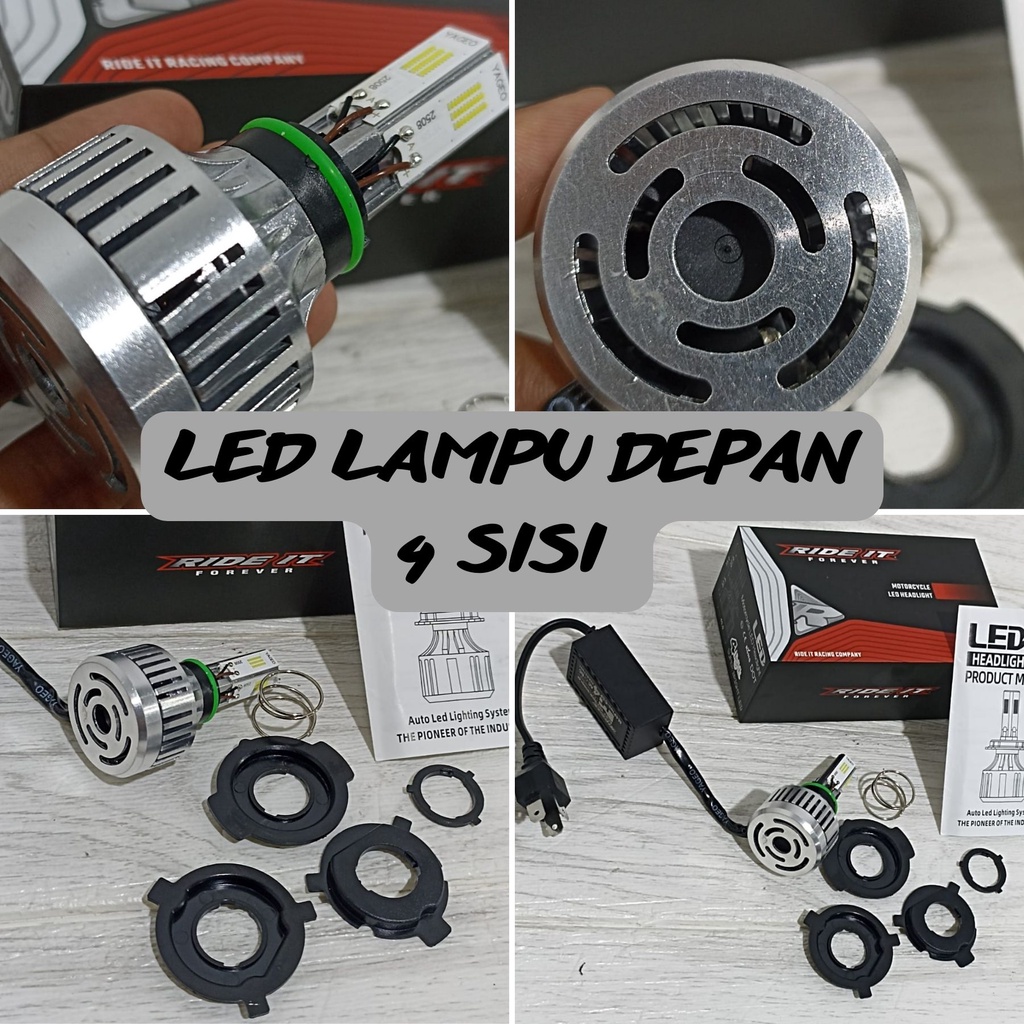 Dop Led Bohlam Led Lampu Depan Kipas 90 Led 4 Sisi 80 W Ac Dc Beat Vario Tiger Jupiterz Universal