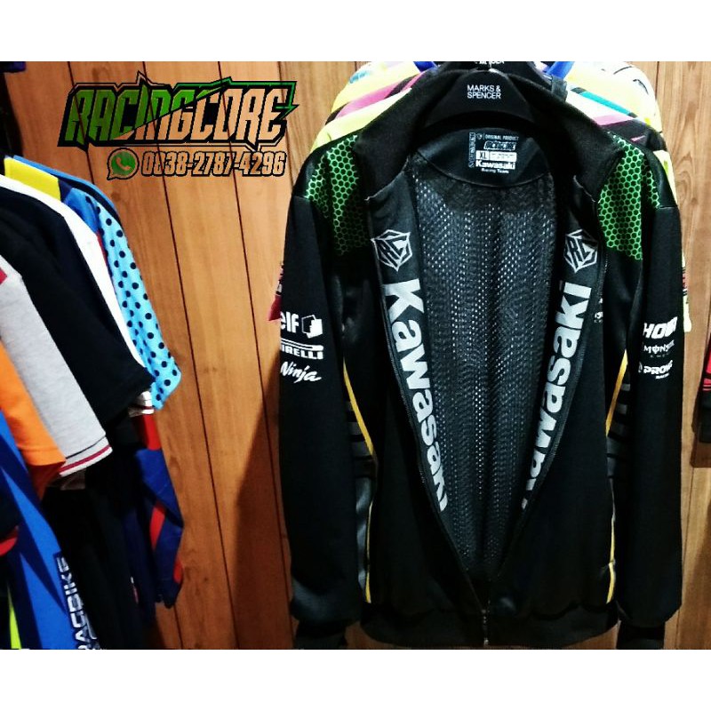 JAKET PRIA KAWASAKI NINJA 250 KLX ZX25 ZX10 JAKET TRACKTOP