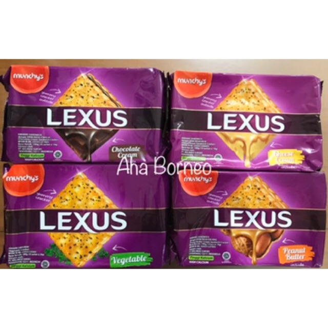 

Lexus Peanut / Coklat / Keju / Vegetable Munchys Cracker / Biskuit Peanut Butter / Cream Cheese