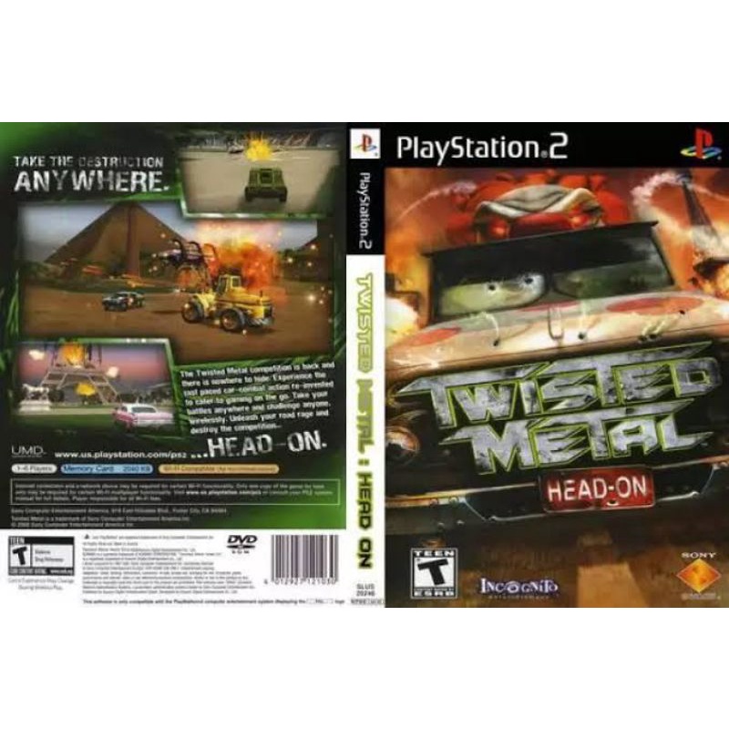 Kaset Ps2 TWISTED METAL HEAD ON