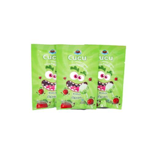 Cucu Popping Permen Lollipop Apel 3x20gr