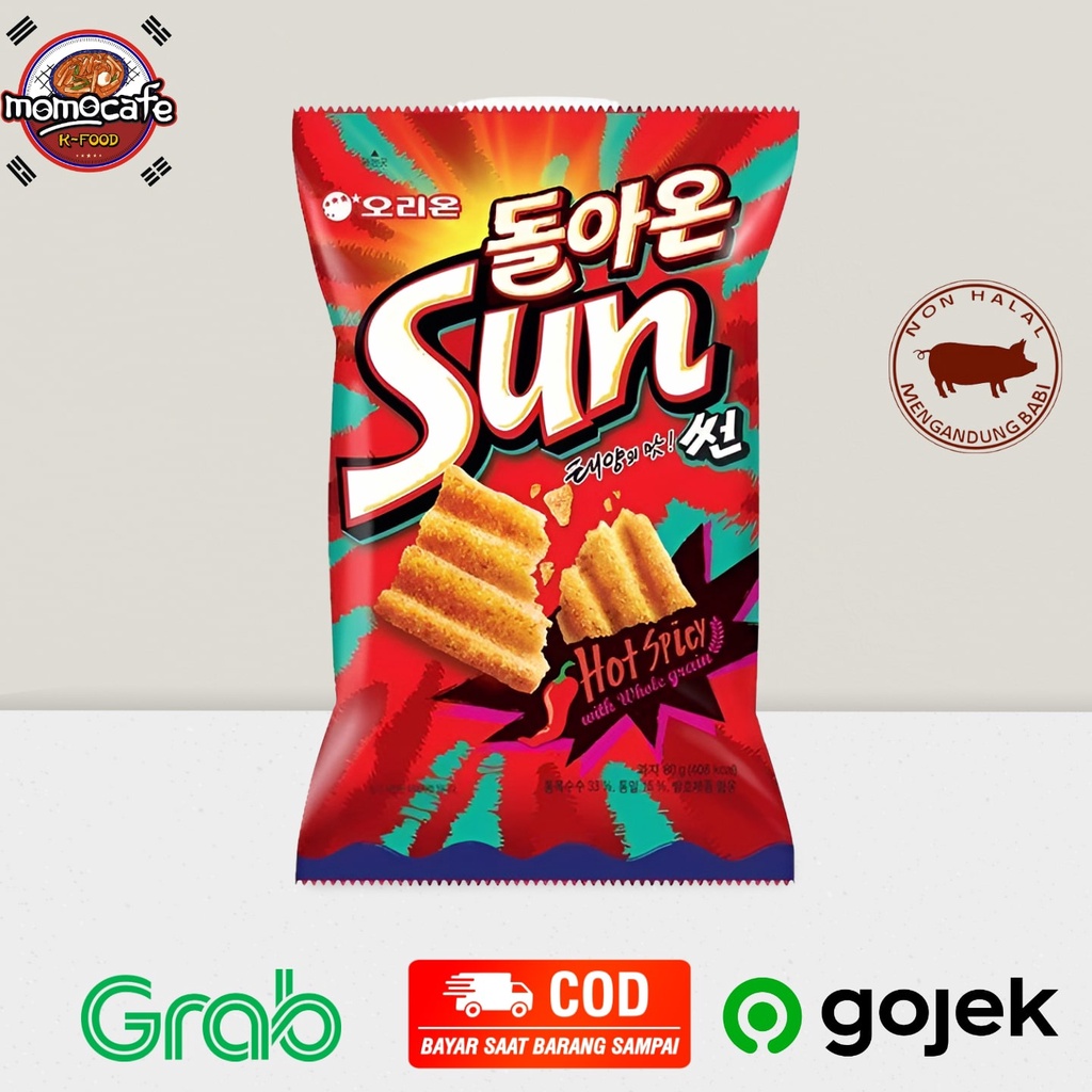 

Orion Sun Potato Chips Spicy 80g - Snack Kentang Rasa Pedas Made In Korea