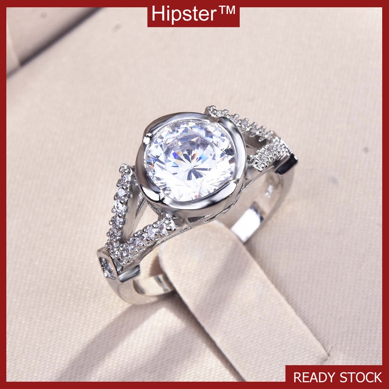 Hot Sale Inlaid Mosanite Diamond Ring Square Diamond Ring