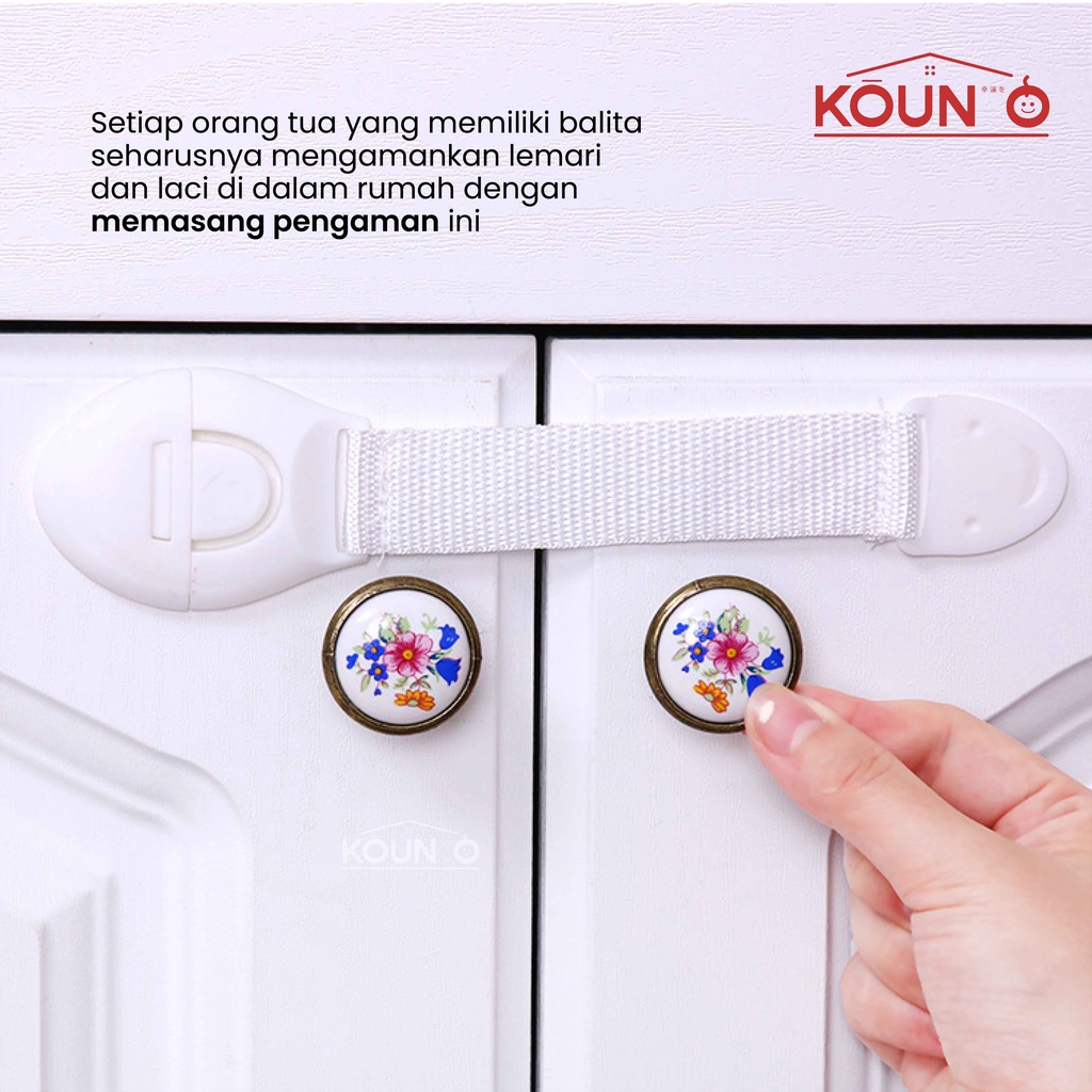 Kunci Kulkas Pengaman Anak Pengaman Laci Lemari Pengunci Pintu Kulkas dari Bayi dan Anak Baby Safety Lock Pelindung Pengunci Pengaman Laci Lemari Furniture Pintu Kulkas Microwave Penutup Toilet Kabinet Perabotan Rumah Tangga
