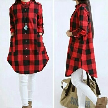 Baju Tunik Wanita Remaja Import Kekinian Terbaru 2020 Jumbo Bahan Katun Fashion Muslim Dewasa