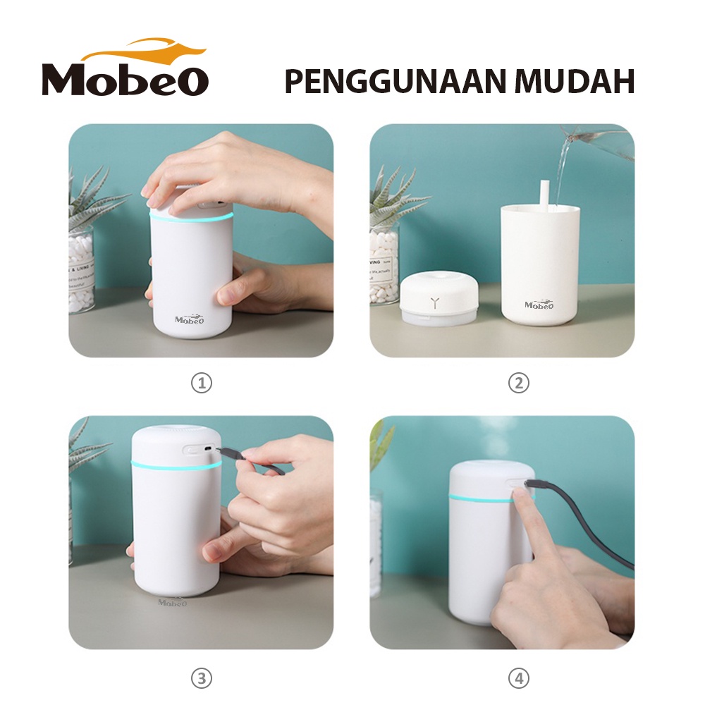 [BARU] Mobeo Car Humidifier Silinder White - Pelembab Rumah dan Kendaraan