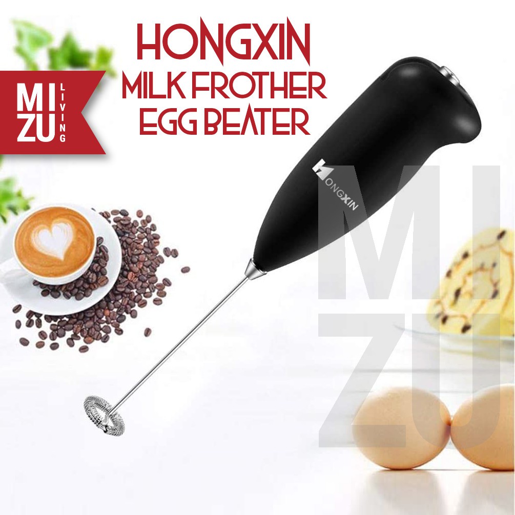 HONGXIN Electric Milk Frother Egg Whisk Mini Hand Mixer Kocokan Telur Susu Elektrik-1