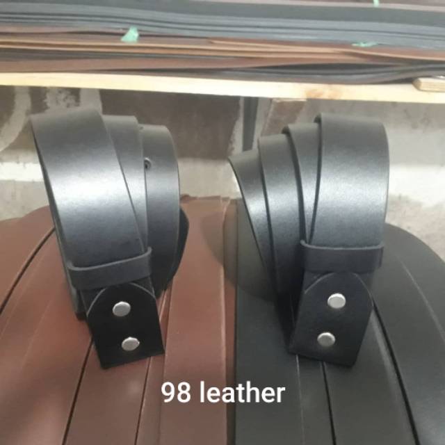 Ikat pinggang sabuk kulit asli gesper termurah (tanpa kepala)