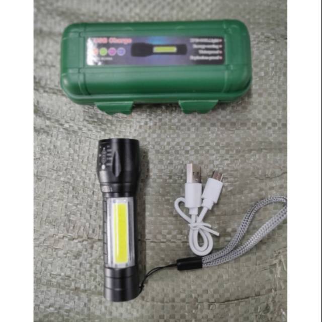 Senter Swat Mini COB Zoom Rechargeable Super Terang MS 511