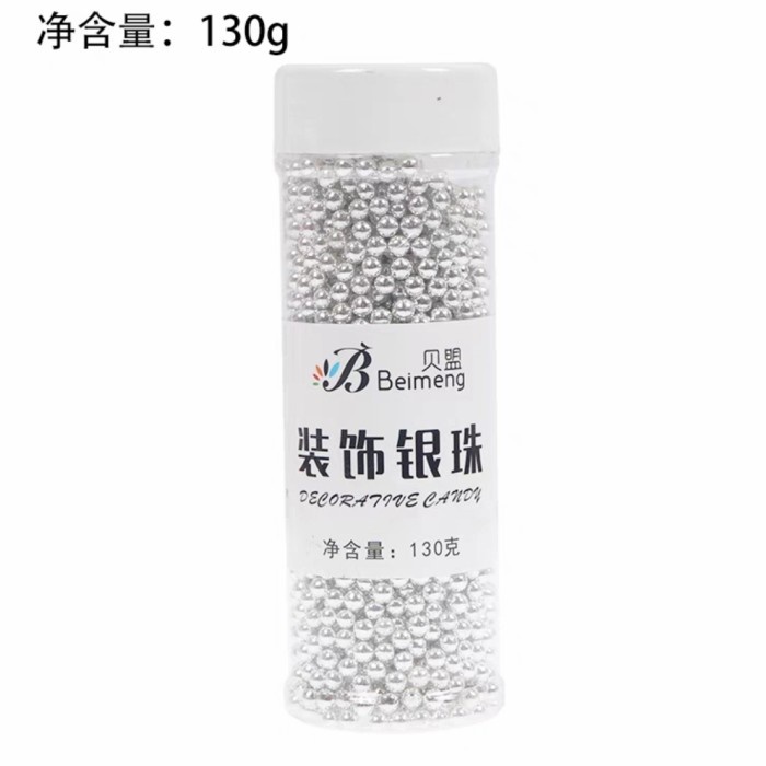 

Springkle cake gula mutiara kue gold silver edible springkle 4mm