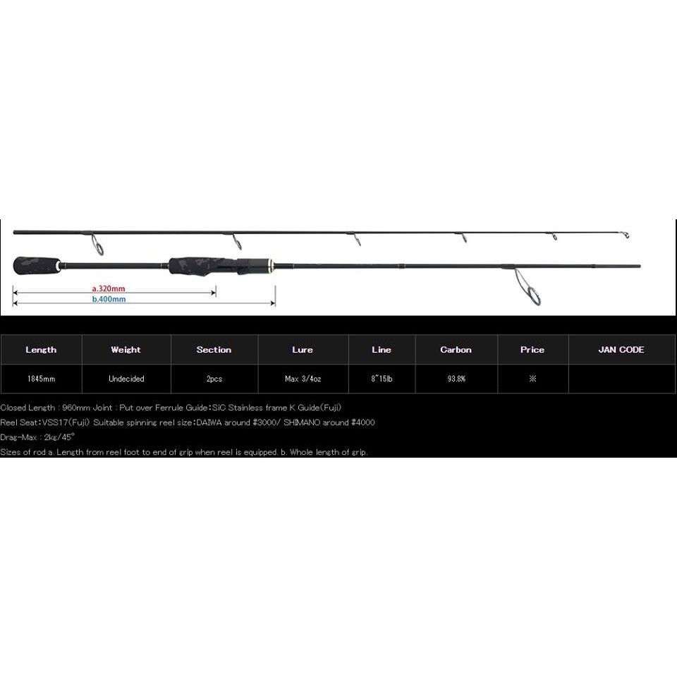 JORAN PANCING ROD YAMAGA BLANKS ESTUARINE RAPTOR 60 M