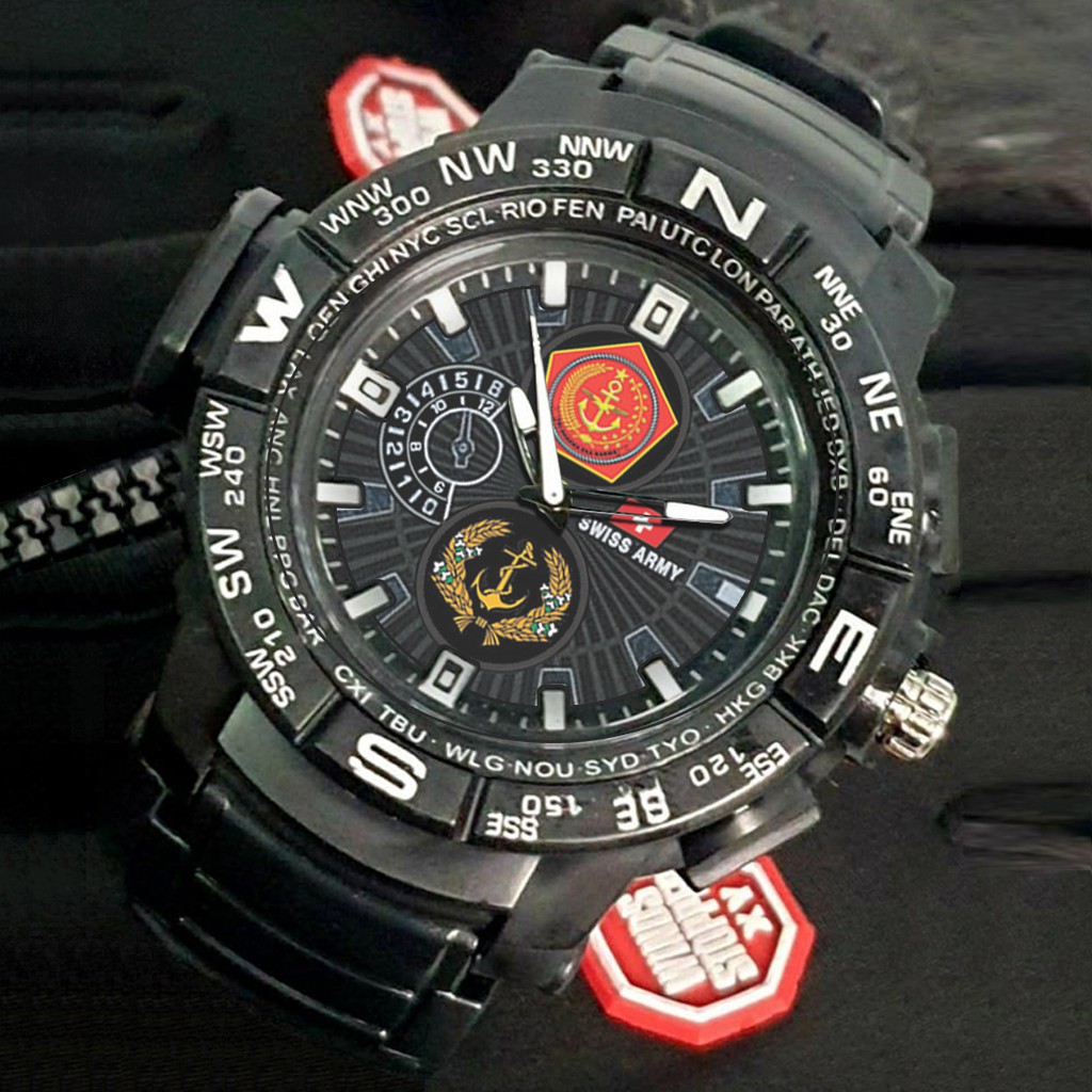 (EXCLUSIVE) Jam Tangan LOGO TNI / LOGO TNI - AL Sport Bagus