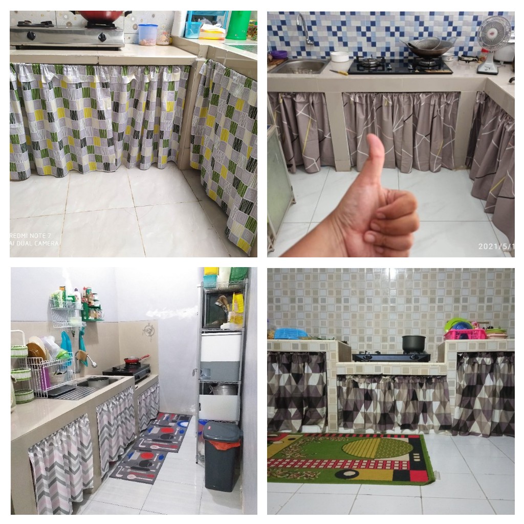 Gorden Kolong Dapur Poni Bisa Custom Tinggi dan COD