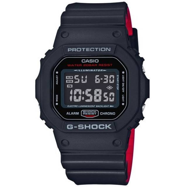 Casio G-Shock DW-5600HR-1
Black X Red Heritage Warna Sport Digital Watch Original DW-5600HR-1DR
