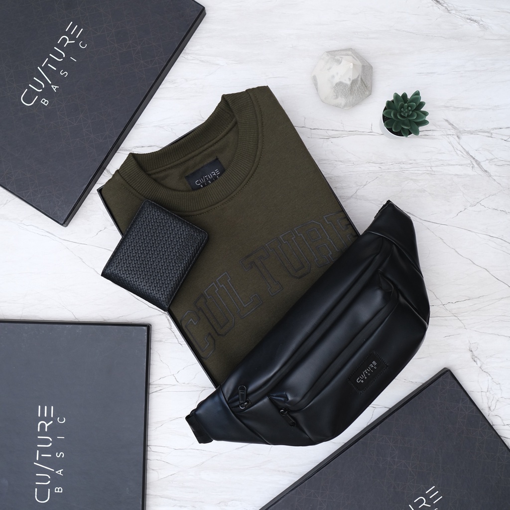 CULTURE BASIC | PAKET BOX LUXURY CREWNECK VOL.2 (CREWNECK + WAISTBAG + DOMPET) INCLUDE BOX