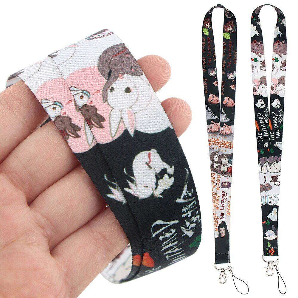 QUINTON Cut Lanyards Rabbit Pattern Mobile Phone Strap Anime Mo Dao Zu Shi Certificate Lanyard Keyring Mobile Phone Lanyard Neckband Webbing Hang Rope Lan Wangji Mobile Phone Hanging Rope