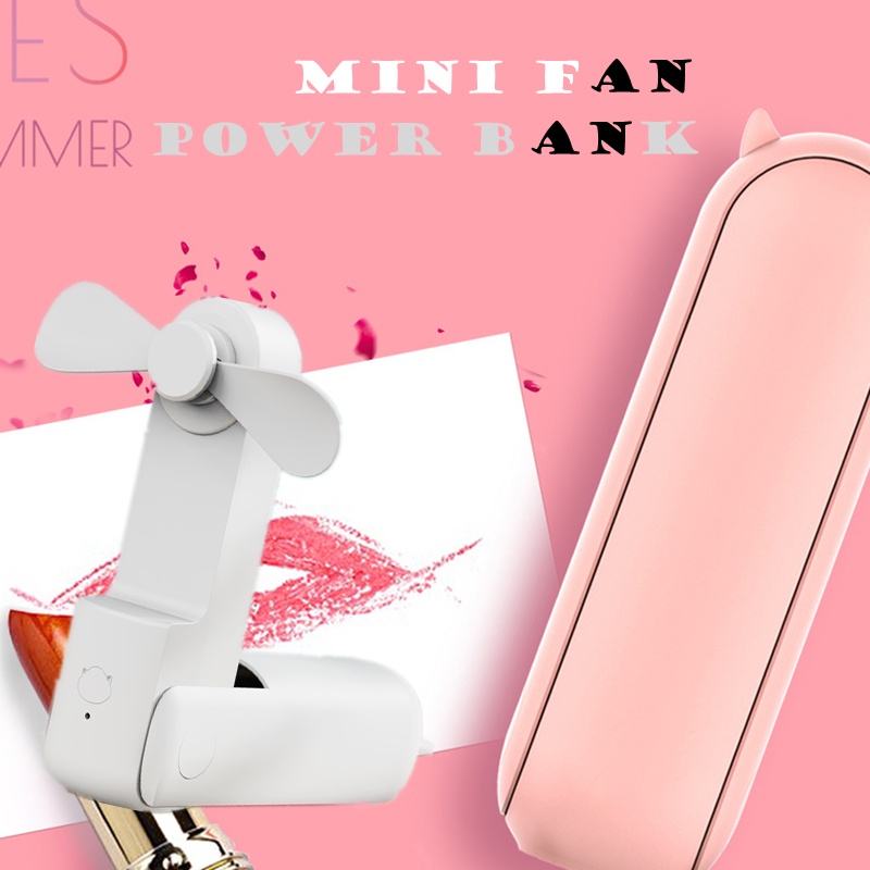 (LOCAL) New Kipas Angin Portable Fan Mini Fans Usb Rechargeable Pocket Desk Handheld Fan