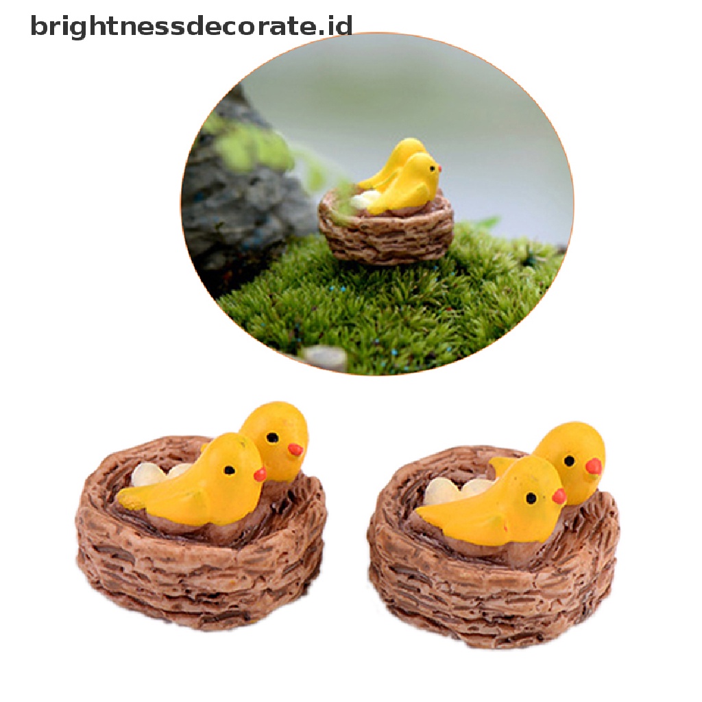 Miniatur Sarang Burung Bahan Resin